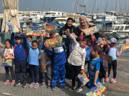 طلاب البستان في مدرسة حسن عرفة يزورون ميناء يافا